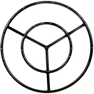 black steel fire ring - 22 inch