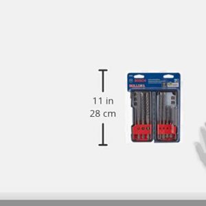 BOSCH HCK001 7 Piece Carbide-Tipped SDS-plus Rotary Hammer Drill Bit Set with Storage Case