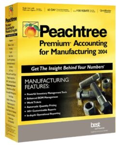 peachtree premium accounting for manufacturing 2004
