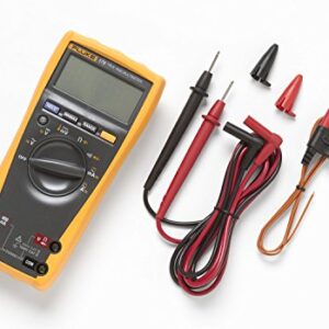 Fluke 179 Multimeter with Backlight, Includes Built-In Thermometer to Measure Temperature, Measures True-RMS AC Current and Voltage, Frequency, Capacitance, Resistance, Continuity and Diode