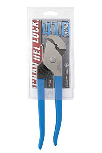 Channellock 410 1-1/8-Inch Jaw Capacity 9-1/2-Inch Double Tongue and Groove Plier , Blue