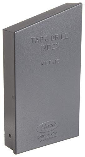 Huot 12675 Tap and Drill Bit Index for Metric Tap Sizes 2.5 mm x 0.45 mm to 12 mm x 1.75 mm and Metric Drill Bit Sizes 2.05 mm to 10.2 mm