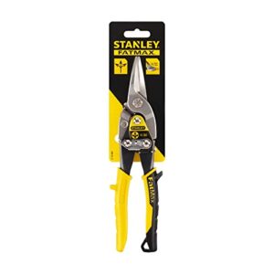 Stanley 2-14-563 "MaxSteel" straight Aviation Snips, 9.84", Black/Yellow