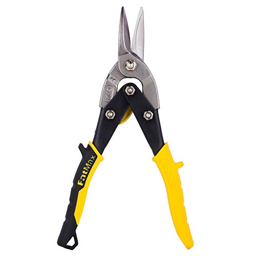 Stanley 2-14-563 "MaxSteel" straight Aviation Snips, 9.84", Black/Yellow