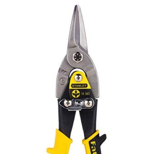 Stanley 2-14-563 "MaxSteel" straight Aviation Snips, 9.84", Black/Yellow