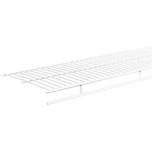 closetmaid 1361 shelf and rod wire shelf, 6-feet x 12-inch, white