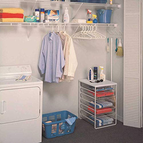 ClosetMaid 1361 Shelf and Rod Wire Shelf, 6-Feet X 12-Inch, White