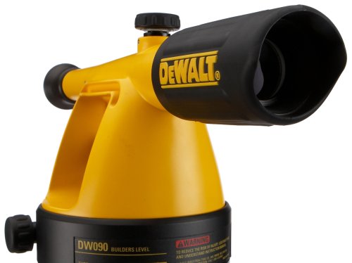 DEWALT Transit Level, Surveying Tool with Tripod and Rod, 20X Magnification (DW090PK), Yellow & Black