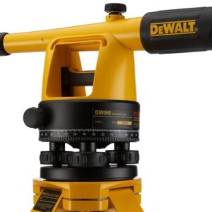 DEWALT Transit Level, Surveying Tool with Tripod and Rod, 20X Magnification (DW090PK), Yellow & Black