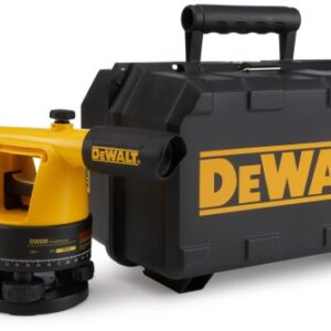 DEWALT Transit Level, Surveying Tool with Tripod and Rod, 20X Magnification (DW090PK), Yellow & Black