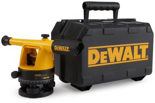 DEWALT Transit Level, Surveying Tool with Tripod and Rod, 20X Magnification (DW090PK), Yellow & Black