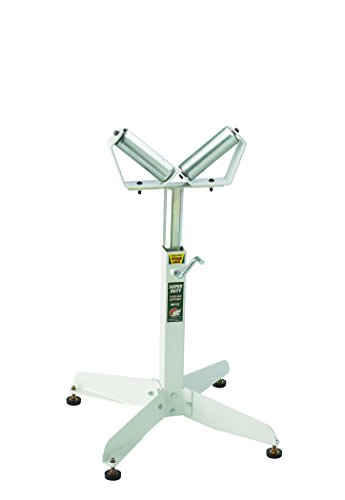 HTC HSV-15 Pipe Stand V head Roller Super Duty Adjustable 22-Inch to 32-Inch Tall , White