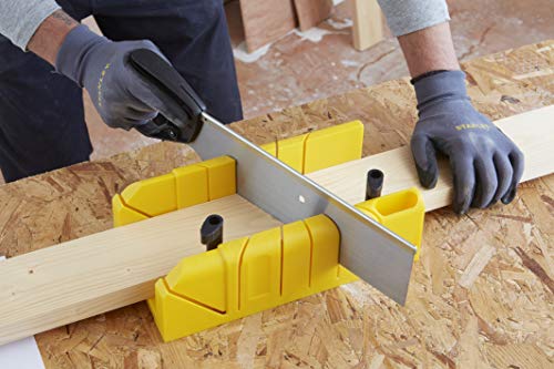 Stanley 1-20-600 Saw Storage Miter Box with Saw, Black