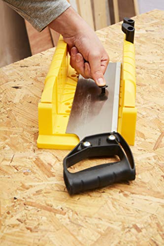 Stanley 1-20-600 Saw Storage Miter Box with Saw, Black