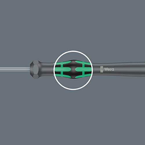 Wera 05118020001 2050 PH Screwdriver for Phillips Screws for Electronic Applications, PH 00 x 60 mm, Black