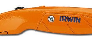 IRWIN Hi-Vis Retractable Utility Knife, 2082300, Orange