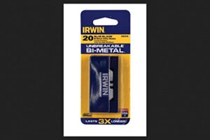 irwin tools blue blade bi-metal utility blade, 20-pack (2084200)