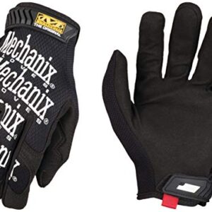 Mechanix Wear: The Original Work Glove with Secure Fit, Synthetic Leather Performance Gloves for Multi-Purpose Use, Durable, Touchscreen Capable Safety Gloves for Men (Black, Large)