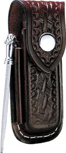victorinox medium zermatt pouch, leather with steel brown