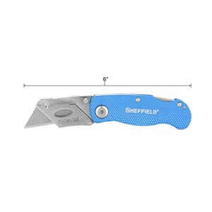 Sheffield 12113 Ultimate Lock Back Utility Knife, Box Cutter Knife, Safety Cutters, Box Cutters Folding Design