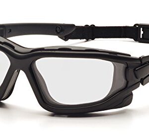 PYRAMEX I-Force Slim Safety Goggle, Black Frame/Clear Anti-Fog Lens