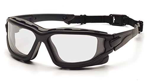 PYRAMEX I-Force Slim Safety Goggle, Black Frame/Clear Anti-Fog Lens