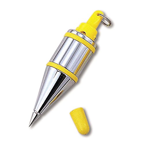 TAJIMA Plumb Bob - 7 oz (200g) Plumb-Rite with Quick-Stabilizing Cap & Embedded Bumpers - PQB-200