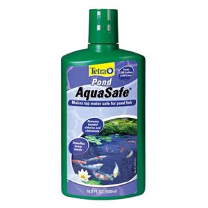 tetrapond aquasafe 16.9 ounces, makes tap water safe for pond fish