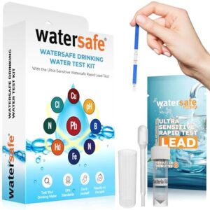 watersafe the original water testing kit for drinking water, well and tap water, sensitive lead in water test, bacteria, hardness, ph, nitrates, easy instructions, lab-accurate results, 1 kit