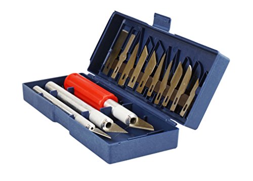 SE 16-Piece Hobby Knife Set with Aluminum Collet Chucks - 813PK