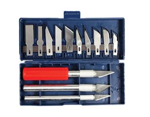 se 16-piece hobby knife set with aluminum collet chucks - 813pk