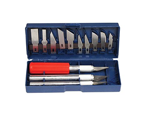 SE 16-Piece Hobby Knife Set with Aluminum Collet Chucks - 813PK