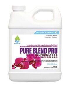 botanicare pure blend pro bloom soil, nutrient for fruit and flowers, 1-4-5, 1 qt.