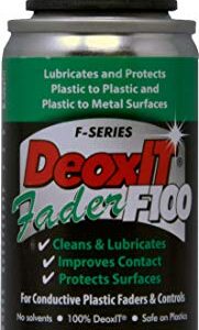 DeoxIT Fader F100S-L2 Spray, Contact Cleaner/Lube/Protector for Conductive Plastics & Carbon Controls, Metered One-Shot Valve, 57g, Pack of 1