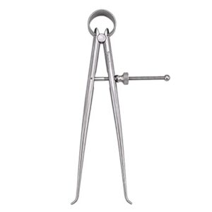 starrett toolmakers spring-type caliper and divider with bow spring and hardened fulcrum stud - 6" size and capacity, spring joint type - 274-6