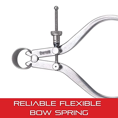 Starrett Toolmakers Spring-Type Caliper and Divider with Bow Spring and Hardened Fulcrum Stud - 6" Size and Capacity, Spring Joint Type - 274-6