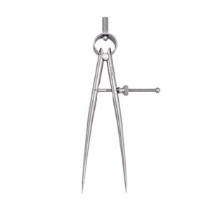 starrett toolmakers spring-type caliper and divider with bow spring and hardened fulcrum stud - 6" size and capacity, spring joint type - 277-6