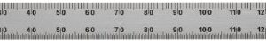 Mitutoyo 182-211, Steel Rule, 150mm ( 1mm, 0.5mm), 1/64" Thick X 12mm Wide, Satin Chrome Finish Tempered Stainless Steel