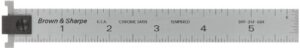 tesa brown & sharpe 599-314-604-1 stainless steel rule, 6" length