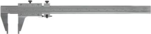 starrett 123z-24 vernier caliper, steel, nib style jaw, 0-24" range, +/-0.0005" accuracy, 0.001" resolution