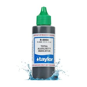 taylor r-0008-c, total alkalinity indicator, 2 ounce, for testing total alkalinity levels in pool and spas, dropper refill for water test kits, replace annually | made in the usa