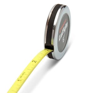 crescent lufkin 1/4" x 6' executive® diameter yellow clad a19 blade pocket tape measure - w606pd