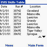ems skills log
