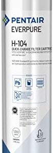 Pentair Everpure H-104 Quick-Change Filter Cartridge, EV961211, For Use in Everpure H-104 Drinking Water System, 1,000 Gallon Capacity, 0.5 Micron