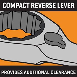 GEARWRENCH 12 Pt. Reversible Ratcheting Combination Wrench, 9/16" - 9529N