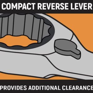 GEARWRENCH 12 Pt. Reversible Ratcheting Combination Wrench, 10mm - 9610N