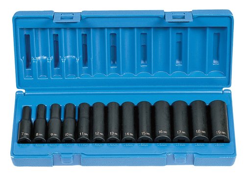 Grey Pneumatic (1213MD) 3/8" Drive 13-Piece Deep Metric Socket Set