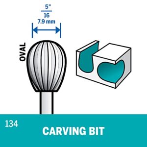 Dremel 134 Rotary Tool Accessory Carving Bit- Perfect for Wood, Plastic, Linoleum, and Soft Metals