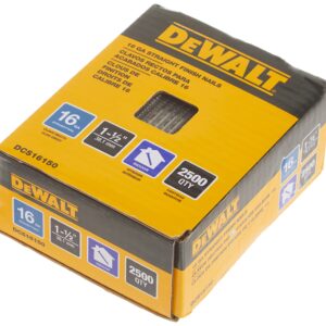 DEWALT Finish Nails, 1-1/2-Inch, 16GA, 2500-Pack (DCS16150)