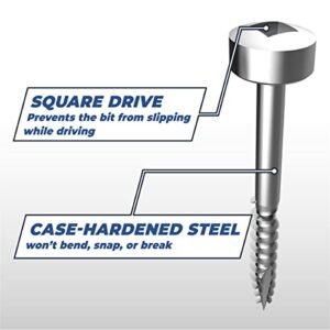 Kreg SPS-C1-500 Zinc Pocket Screws, 1-Inch, 7 Coarse Thread, Pan Head (500 Count)